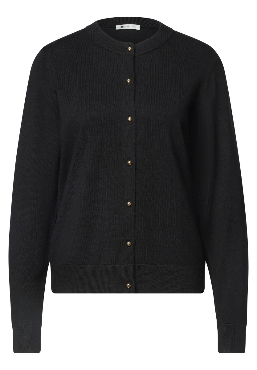 Cardigan mit Rundhals und Knopfleiste Street One