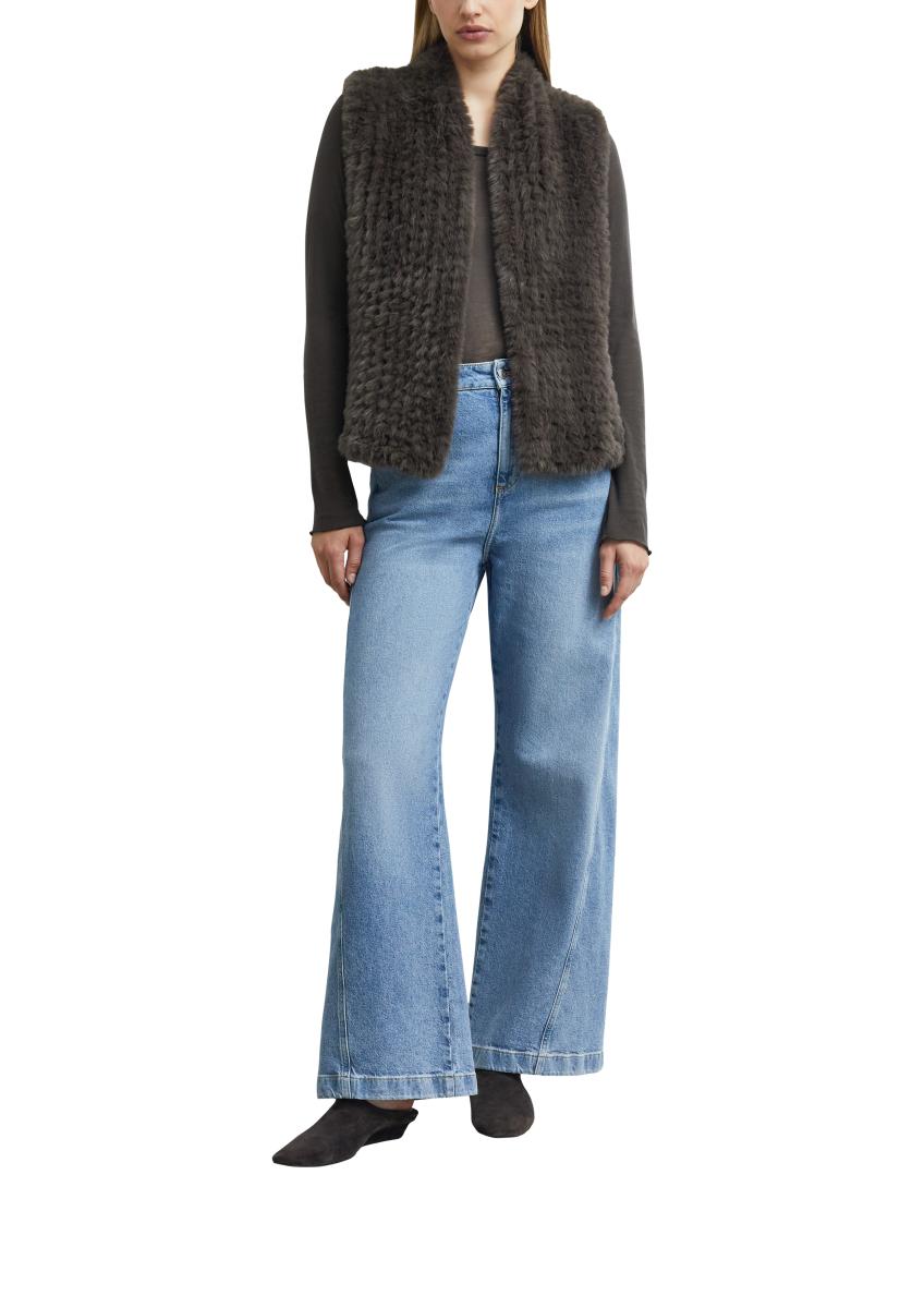 Damen Fake-Fur-Weste