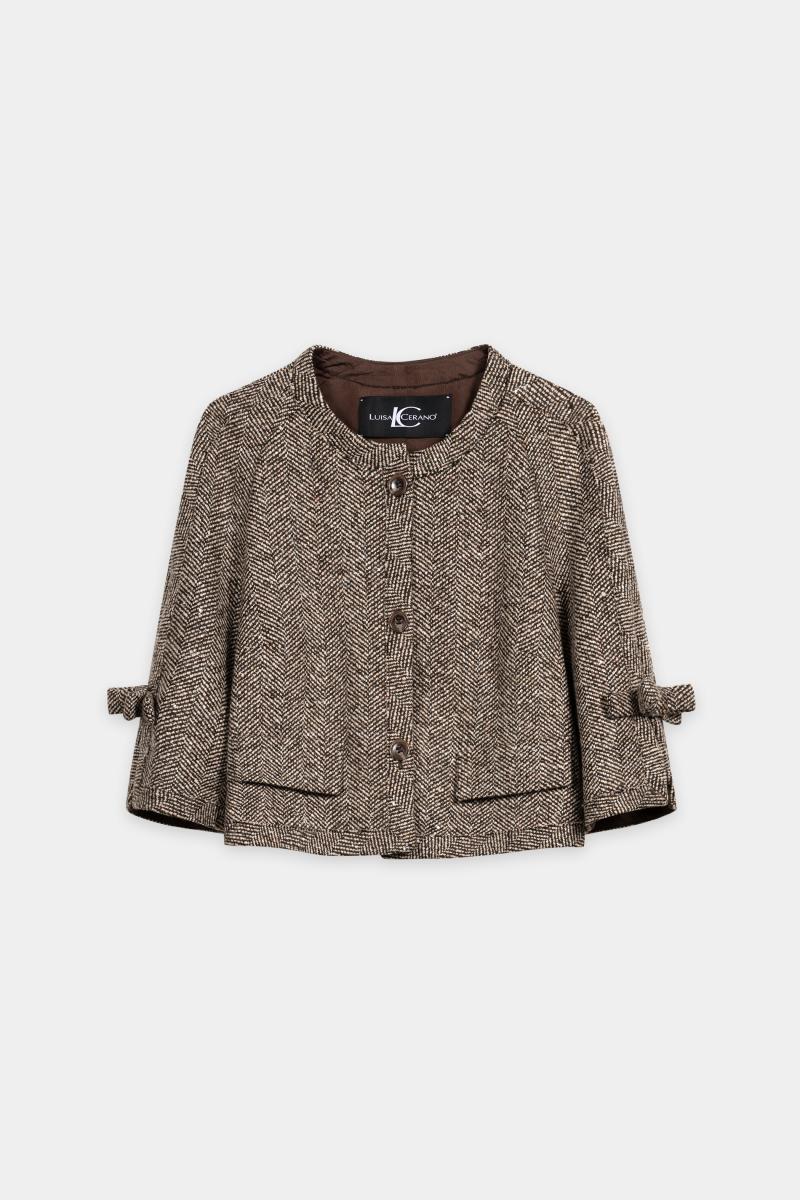 Damen Fischgrat-Jacke