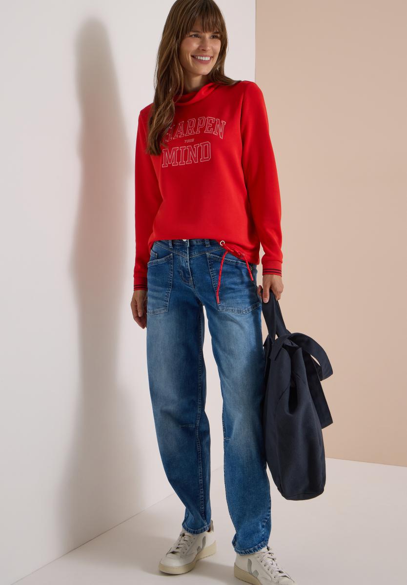 Damen Langarmshirt mit Stehkragen
