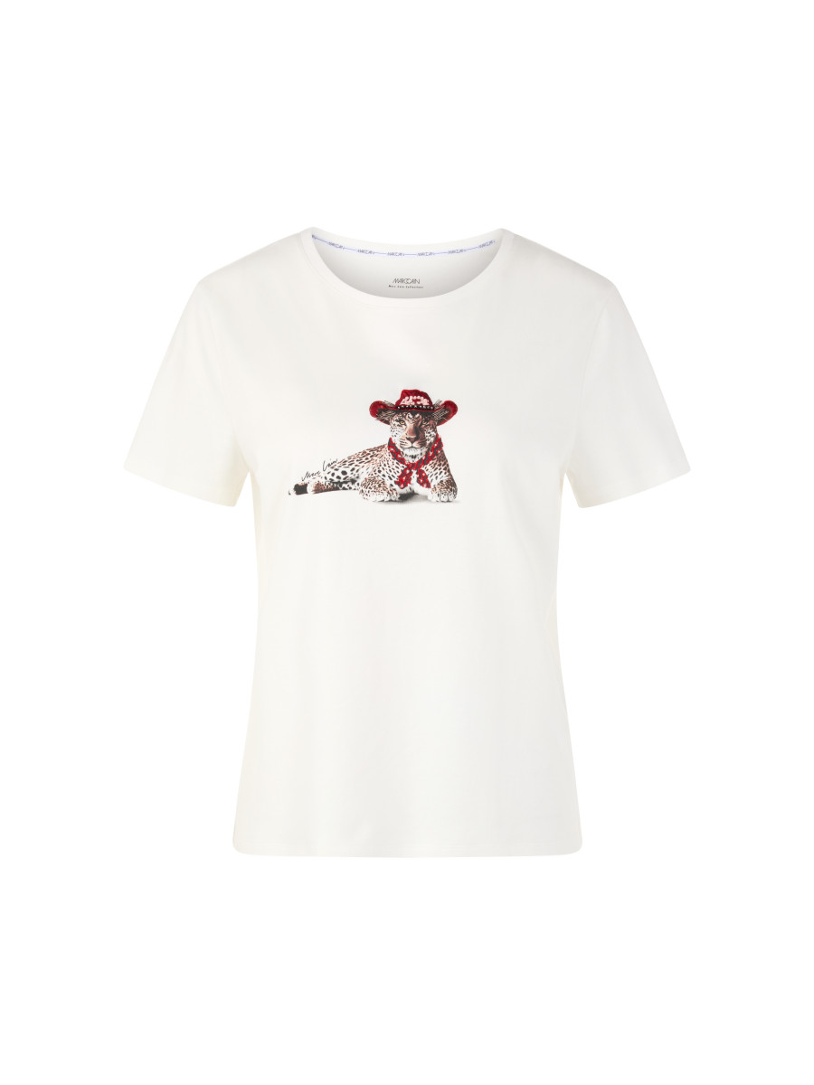 Damen Baumwollshirt mit Leopard-Motiv