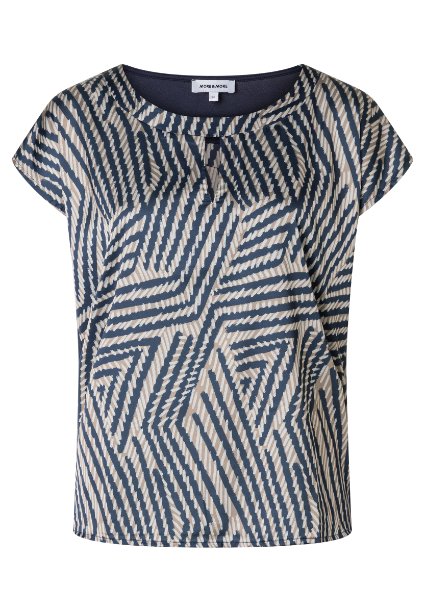 Damen Satinfrontshirt mit Print