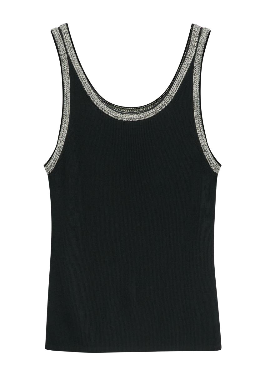 Damen Stricktop mit Kontrastdetail