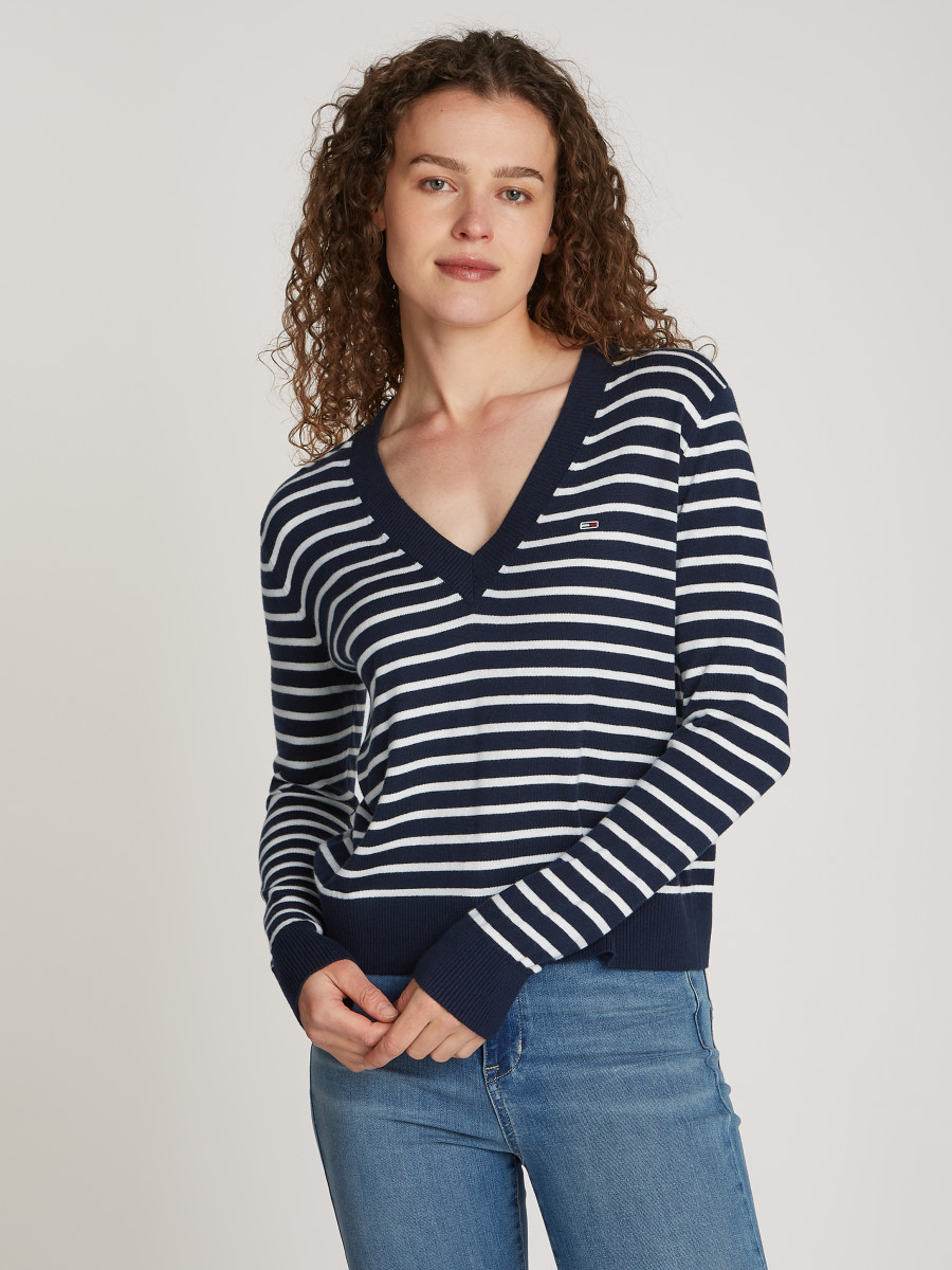 Damen Strickpullover gestreift