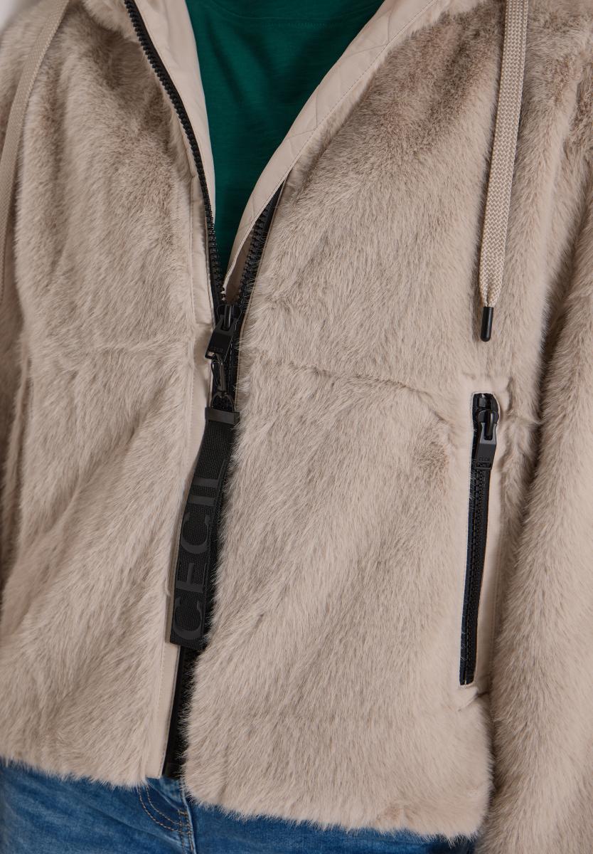 Damen Fake Fur Jacke