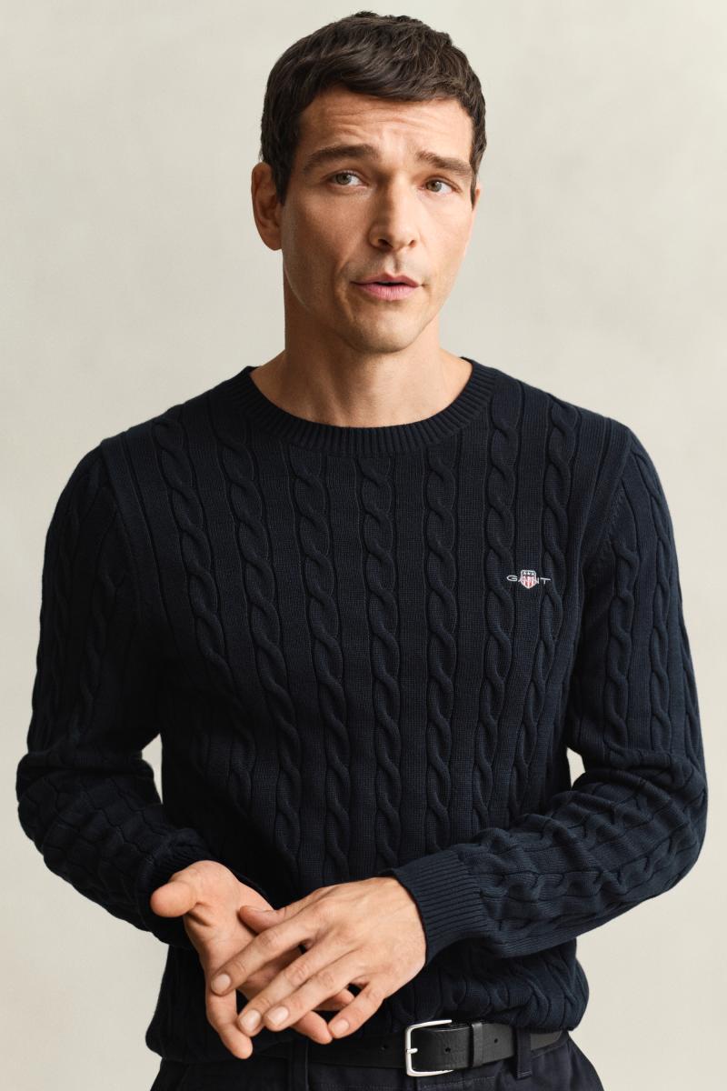 Herren Zopfstrick-Pullover