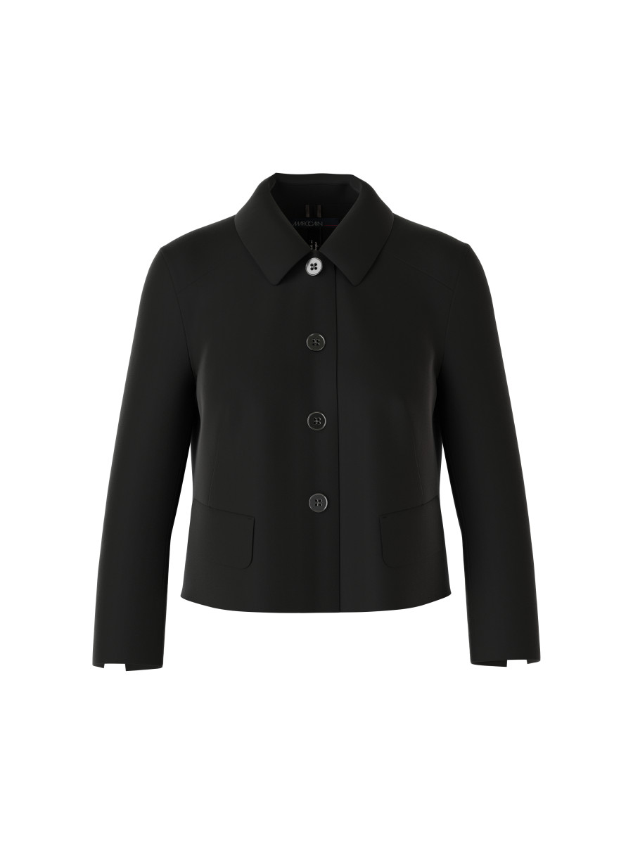 Kurzer Blazer mit Kentkragen