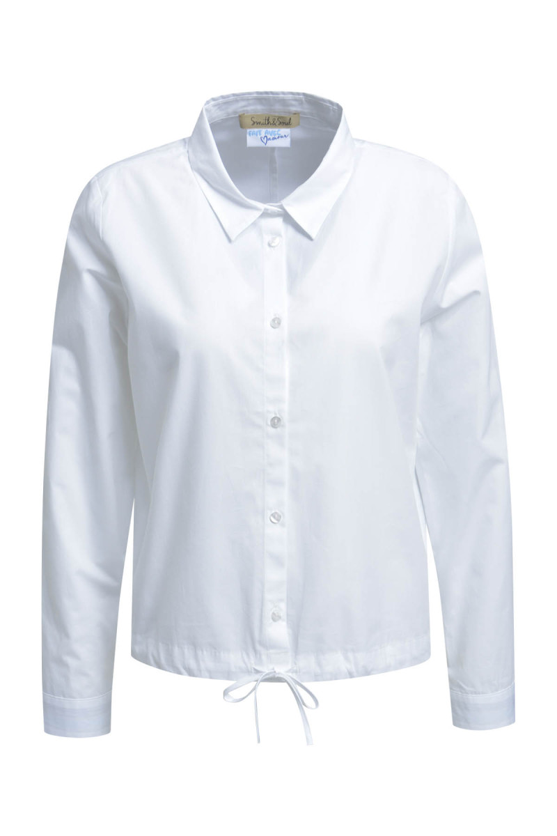 Bluse mit Kordelzug am Saum