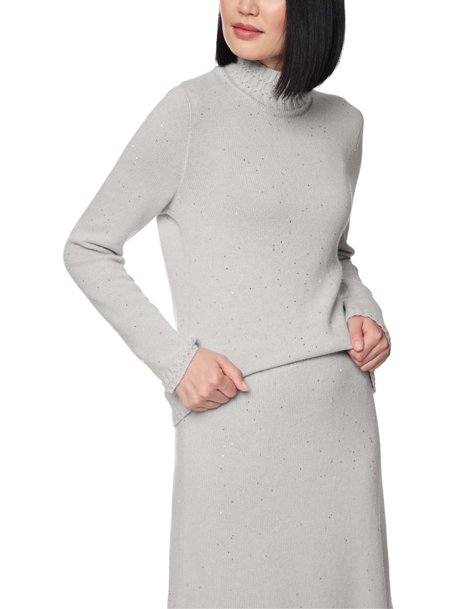 Damen Pailletten-Pullover