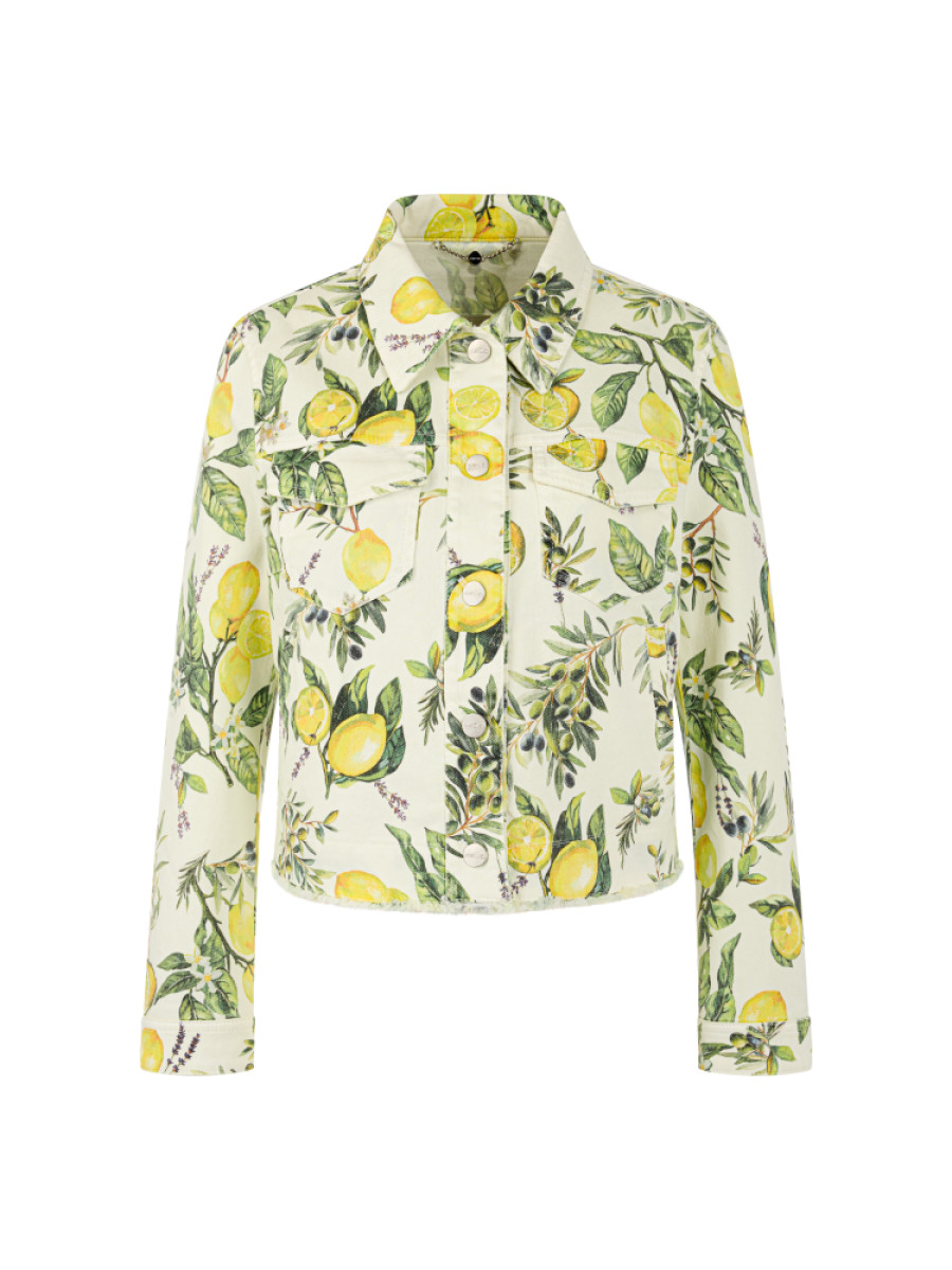 Damen Jeansjacke mit Zitronen-Print