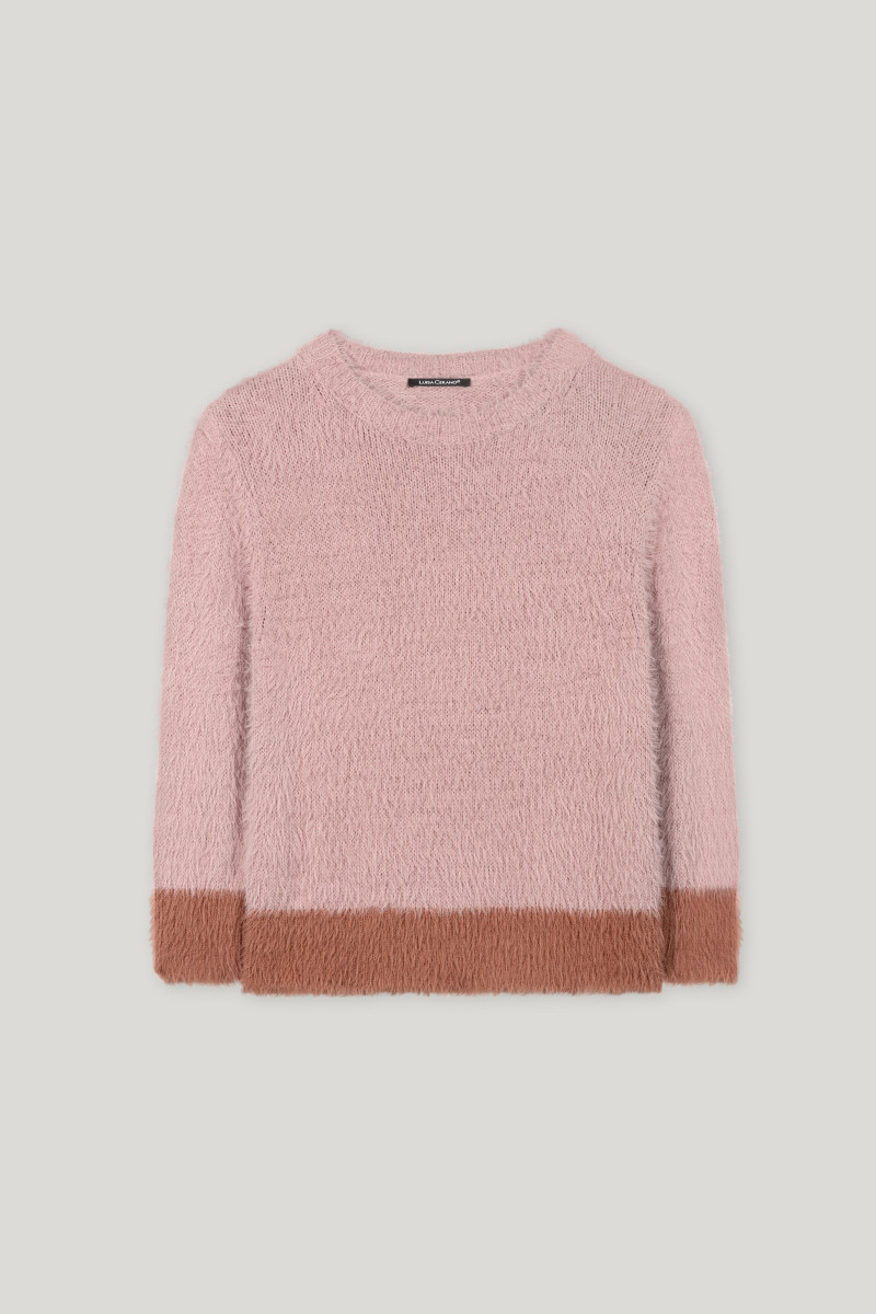 Damen Strickpullover Colourblock