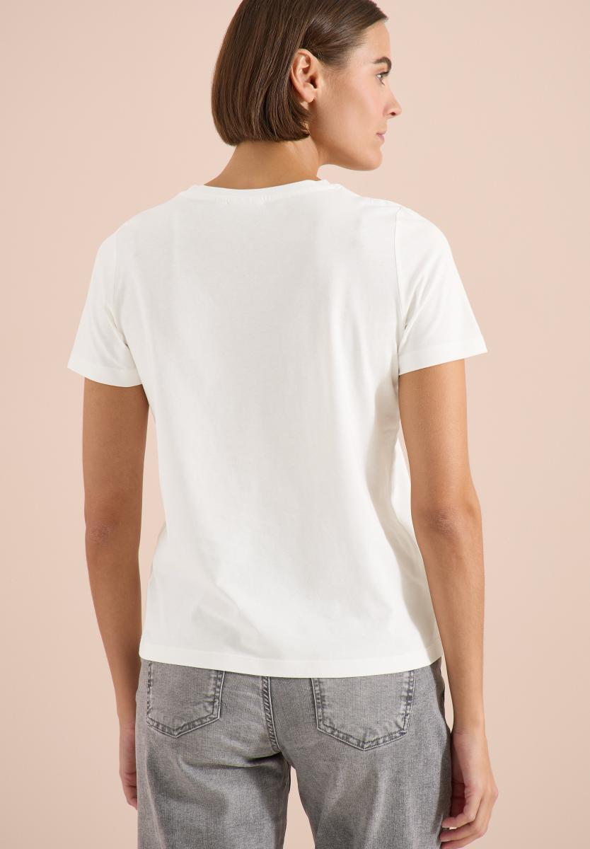 Damen T-Shirt Mit Rundhals Und Frontprint