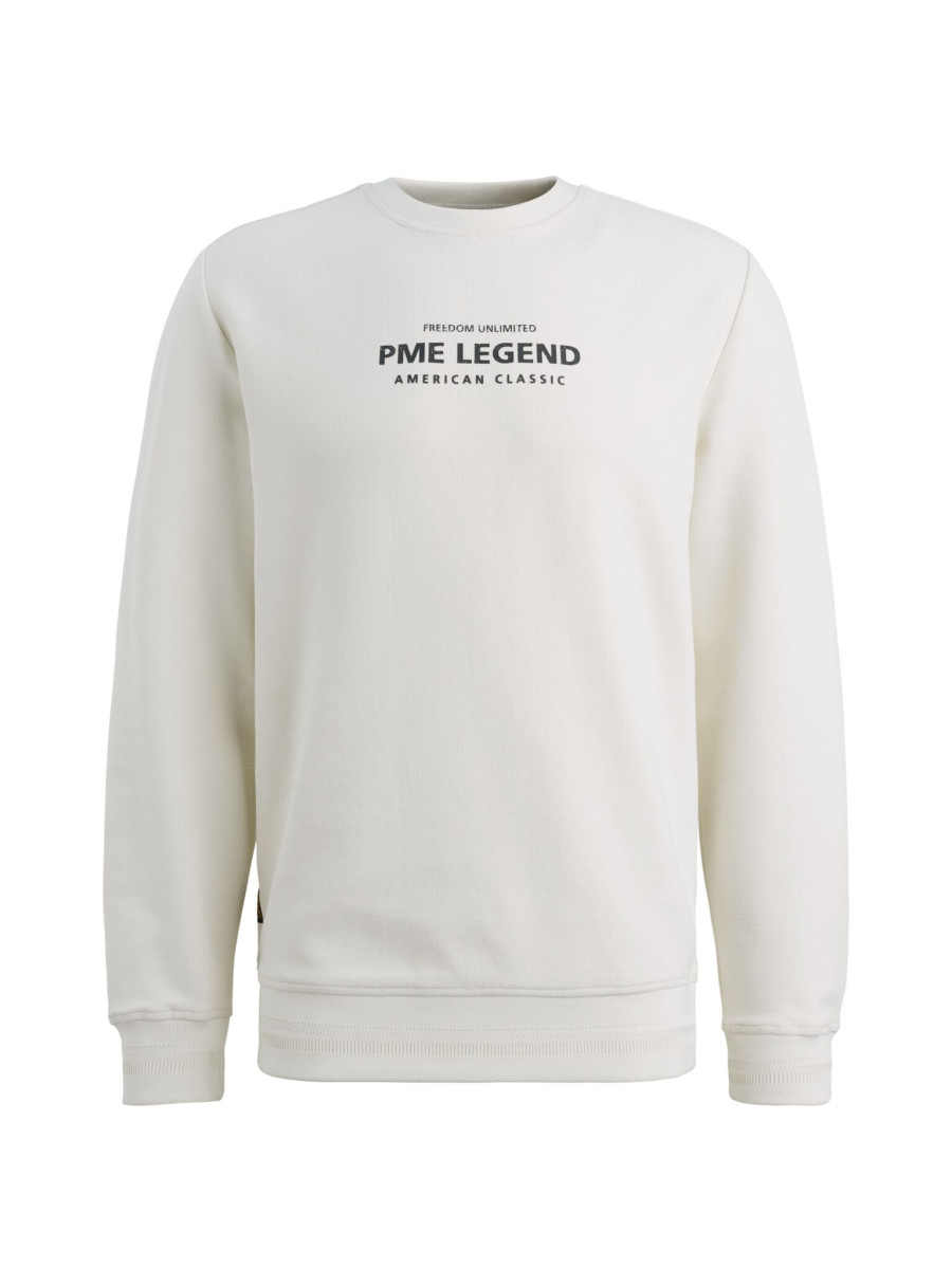 Herren Sweatshirt mit Artwork und Rippkragen