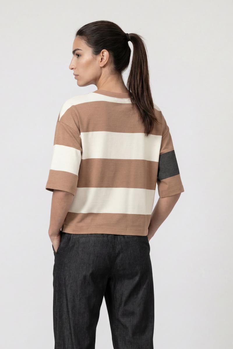 Damen Sweatshirt Kurzarm