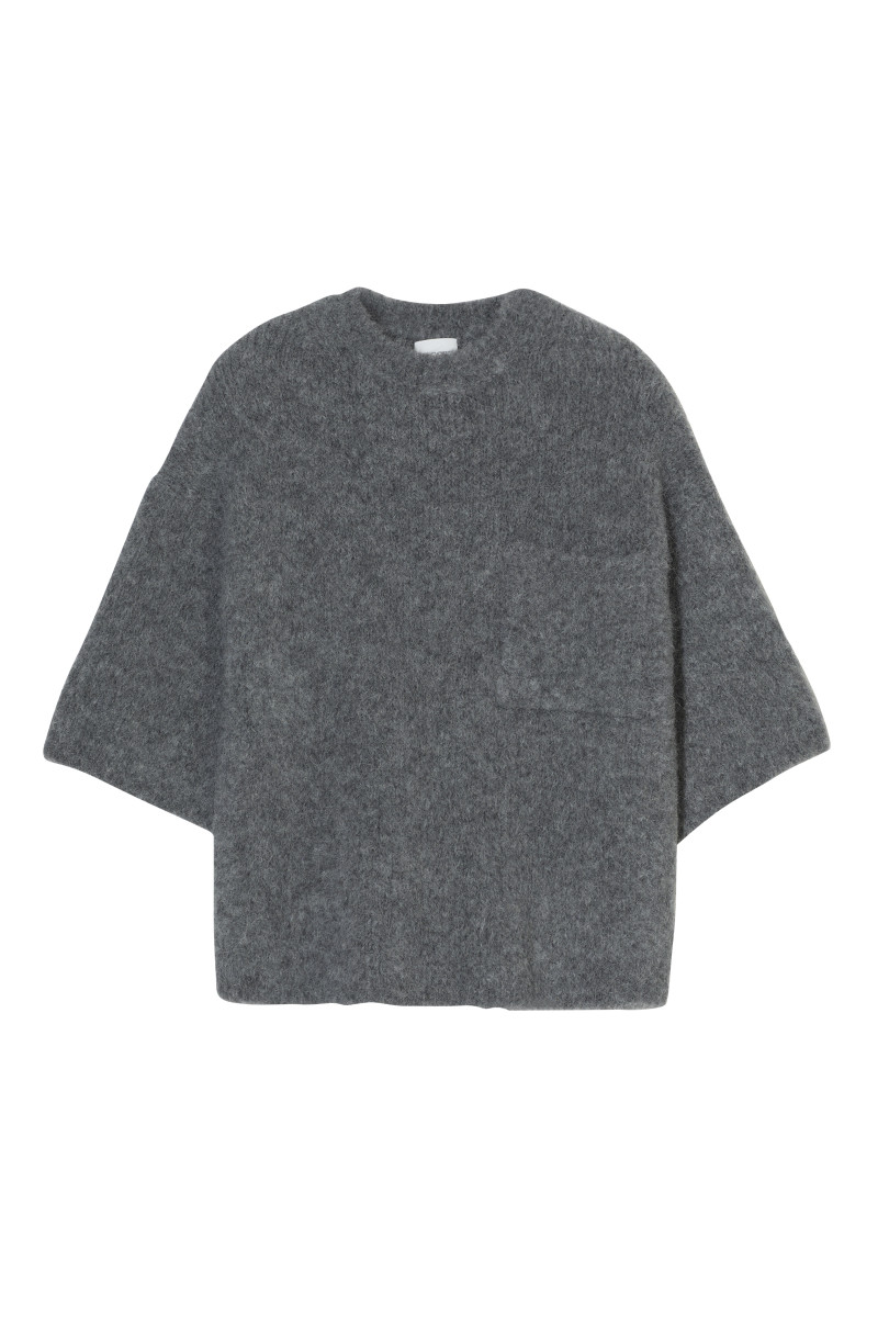 Damen Kurzarm-Pullover aus Alpaka-Wollmix