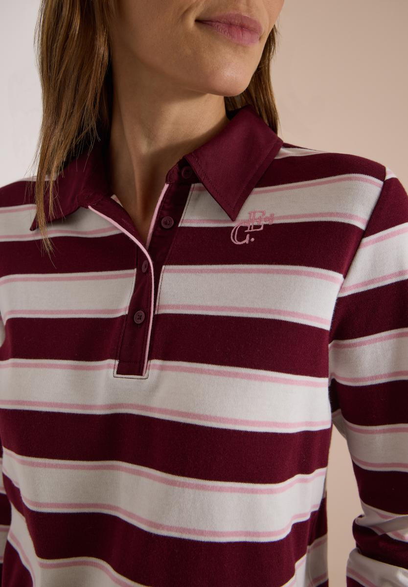 Damen Langarm Poloshirt