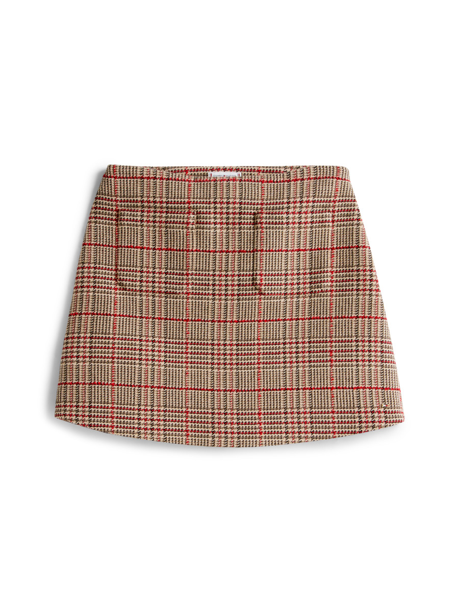 Karierter Tweed-Minirock