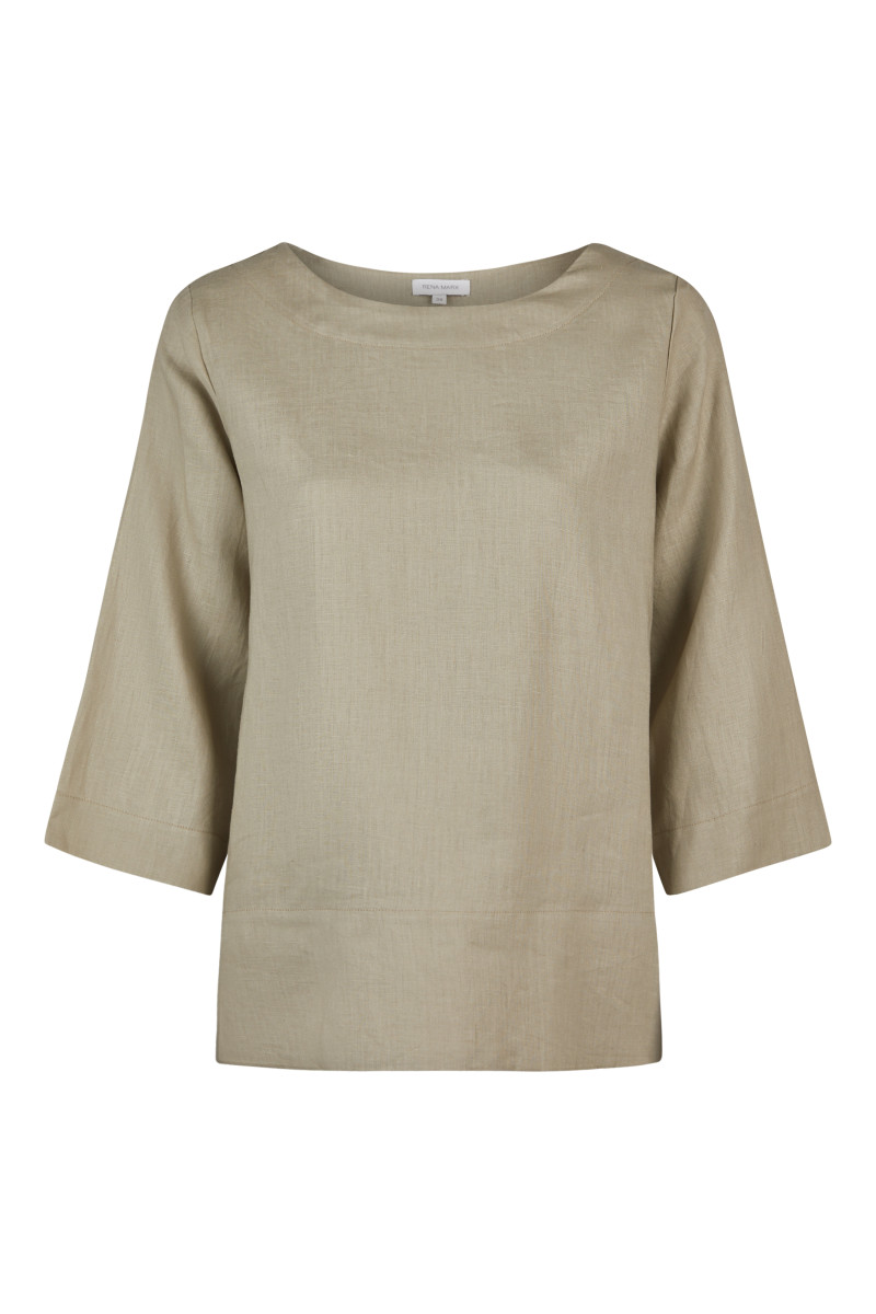 Leinenbluse mit 3/4 Arm