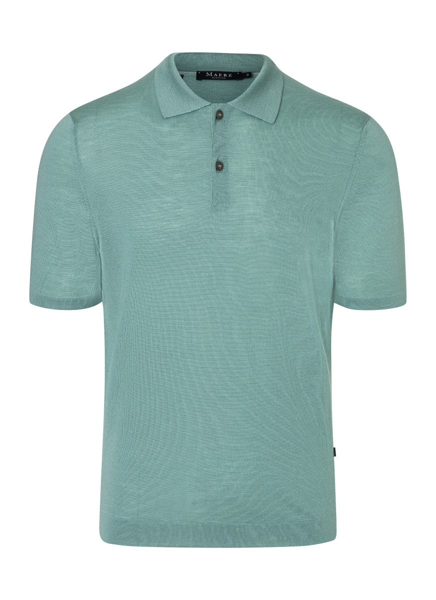 Herren Strickpolo aus reiner Merinowolle