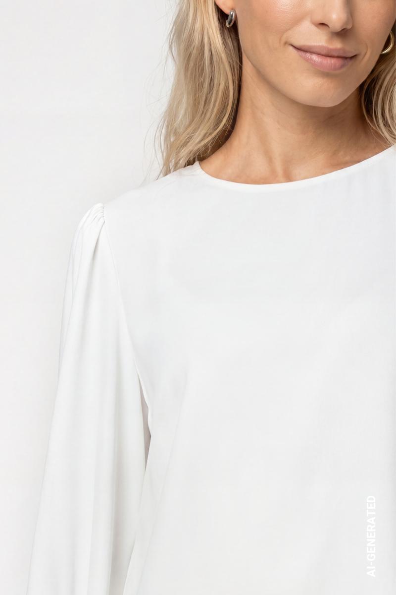 Bluse mit Crepe-Struktur