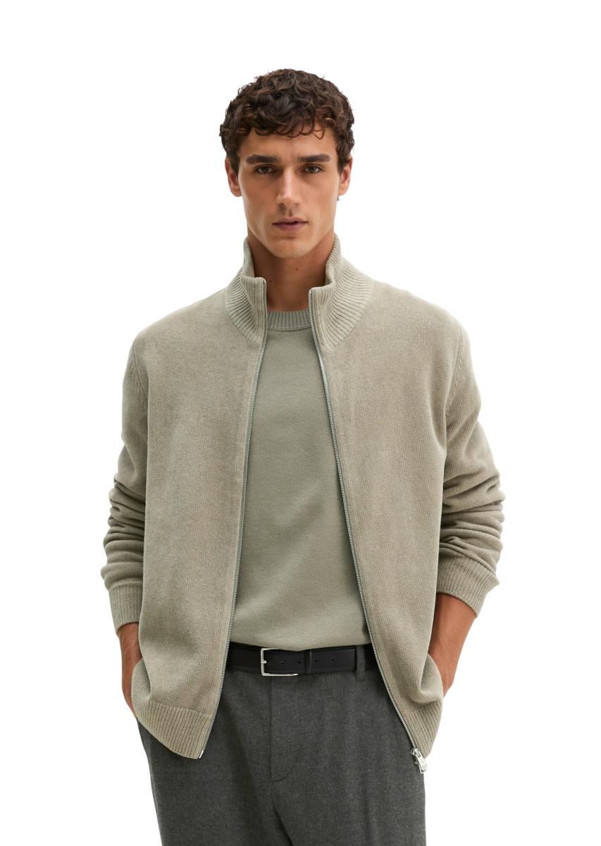 Herren Chenille-Strickjacke