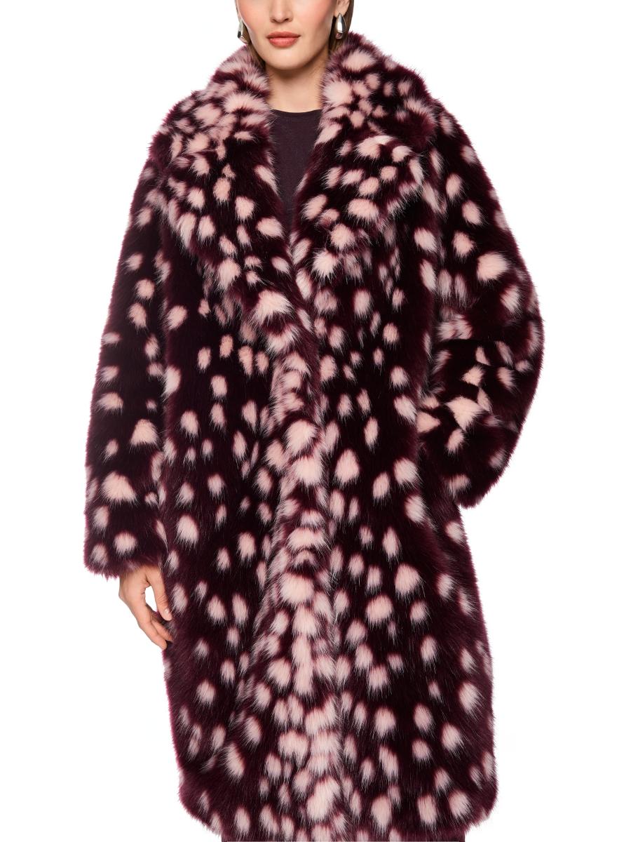 Damen Mantel mit markantem Punkte-Print