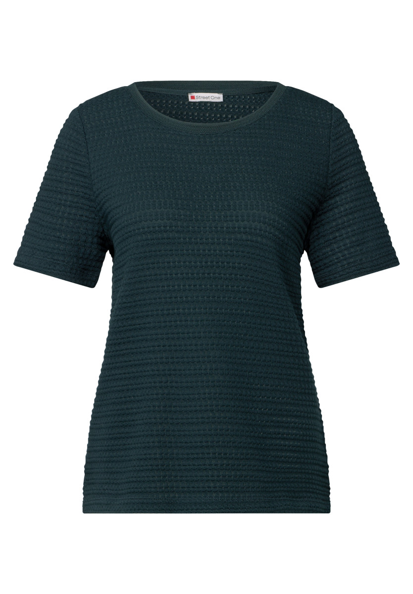 Damen T-Shirt Strick-Look