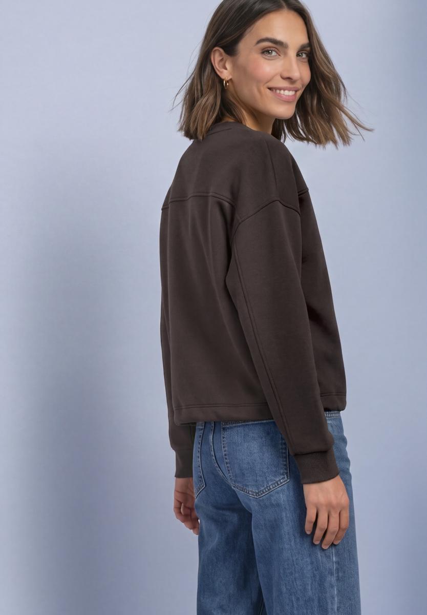 Damen Sweatshirt Mit Zierdetail