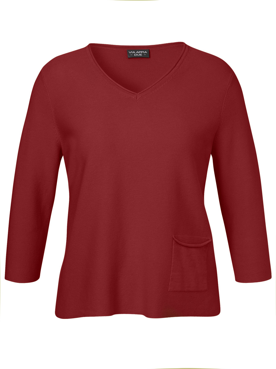 Curvy Strickpullover V-Ausschnitt