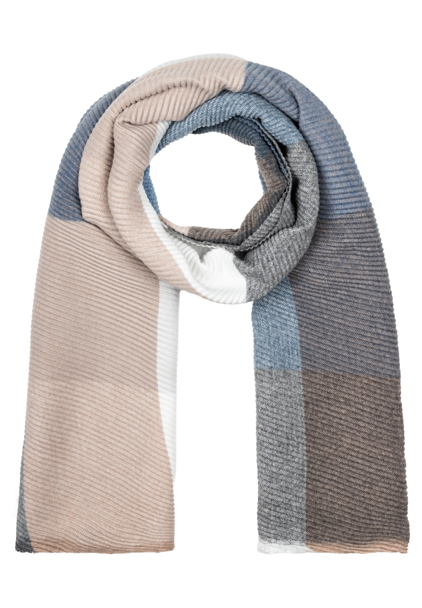 Karierter Plissée-Schal