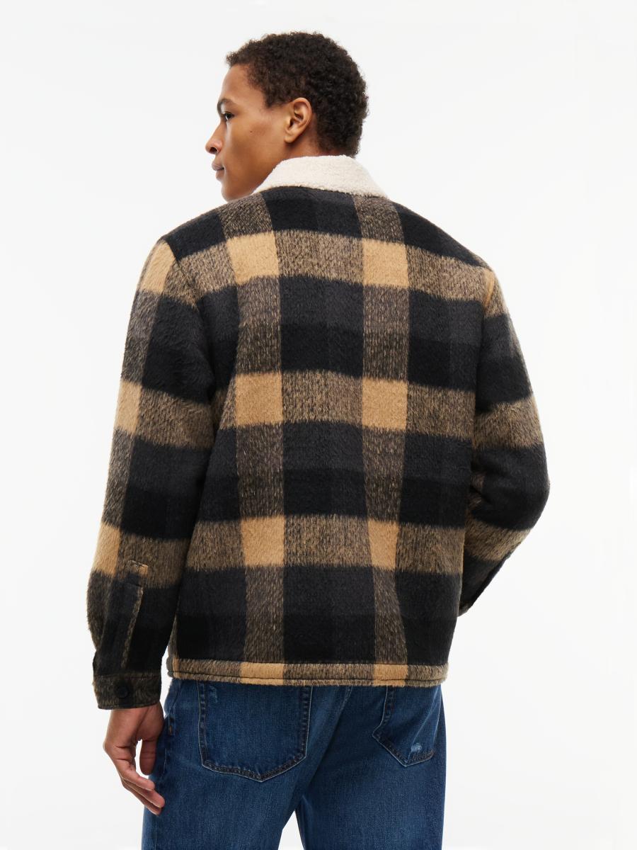 Herren Shacket Teddy Collar