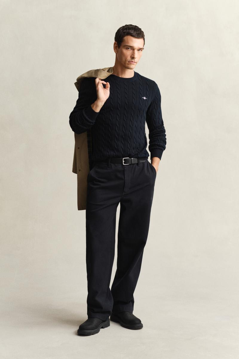 Herren Zopfstrick-Pullover