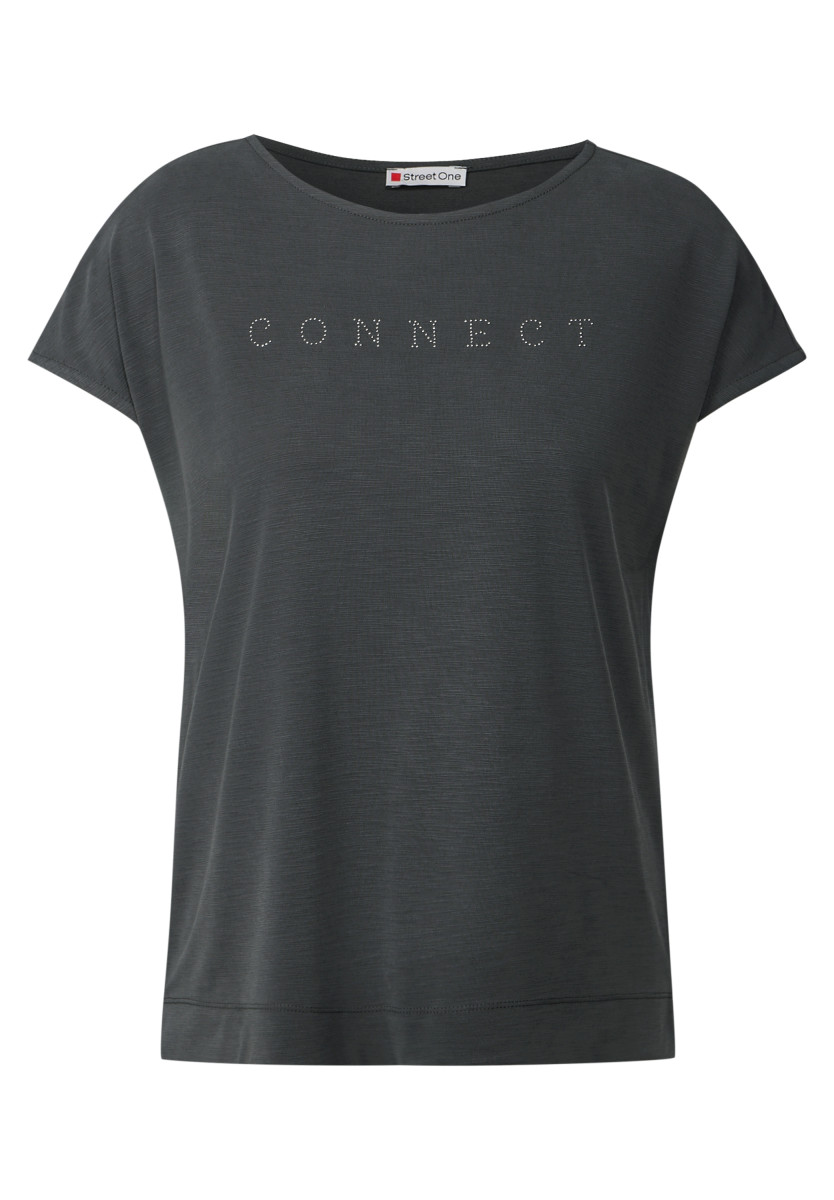 Damen T-Shirt Silk-Look