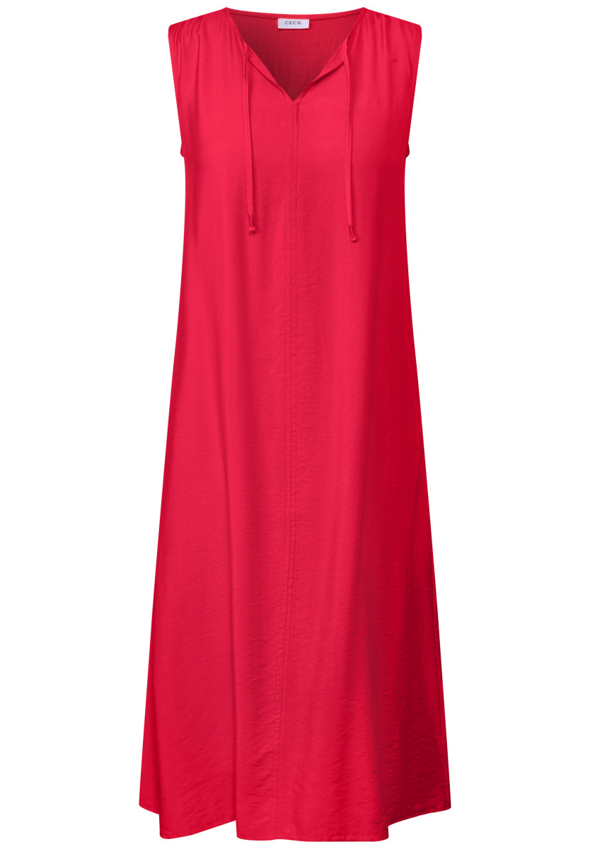 Viskosekleid in Unifarbe