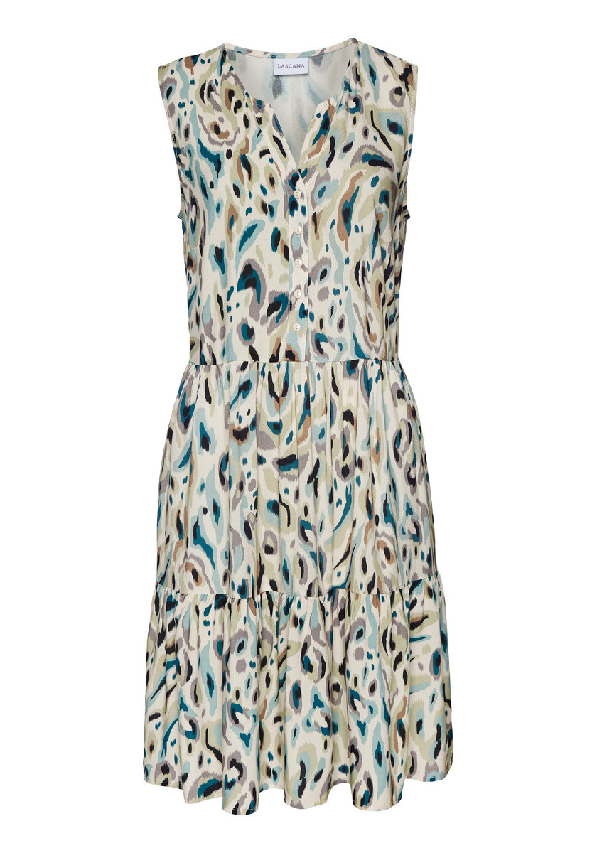 Viskose-Kleid mit Allover-Print