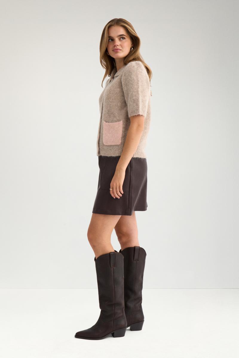 Damen Kurzarm-Strickjacke Nusalia