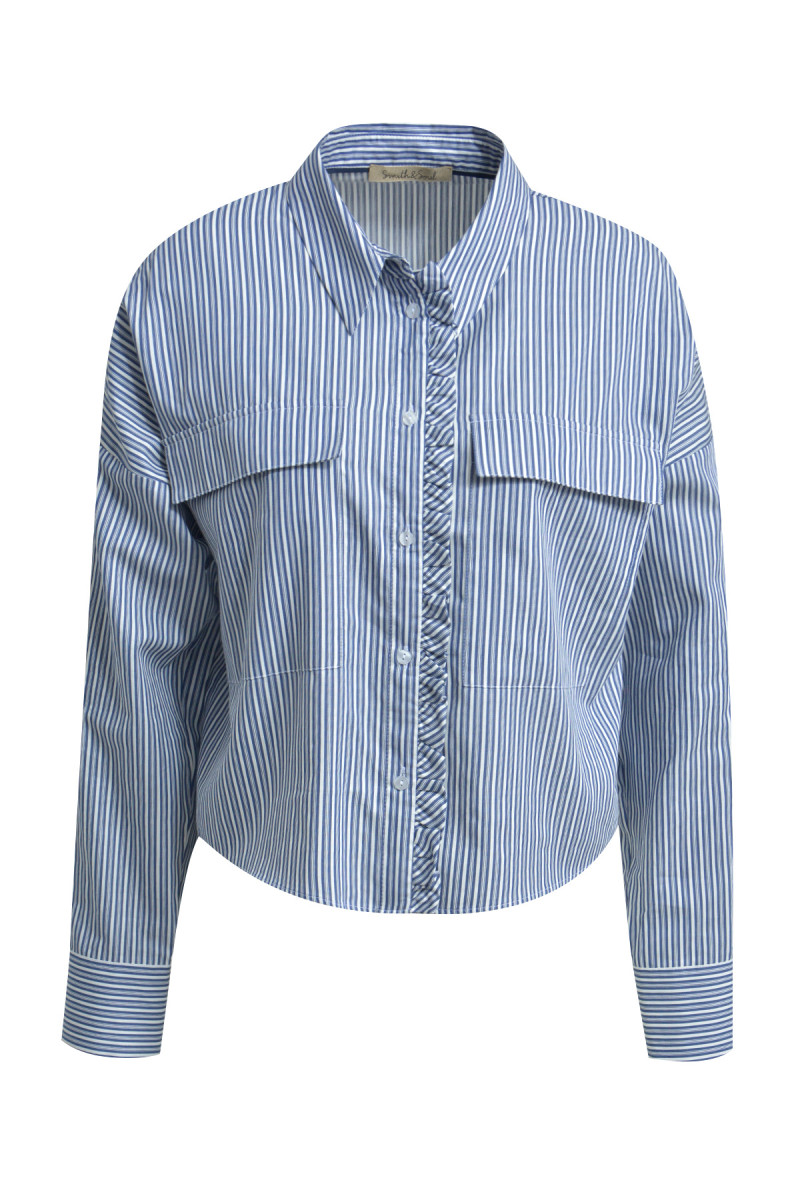 Bluse Striped Cropped