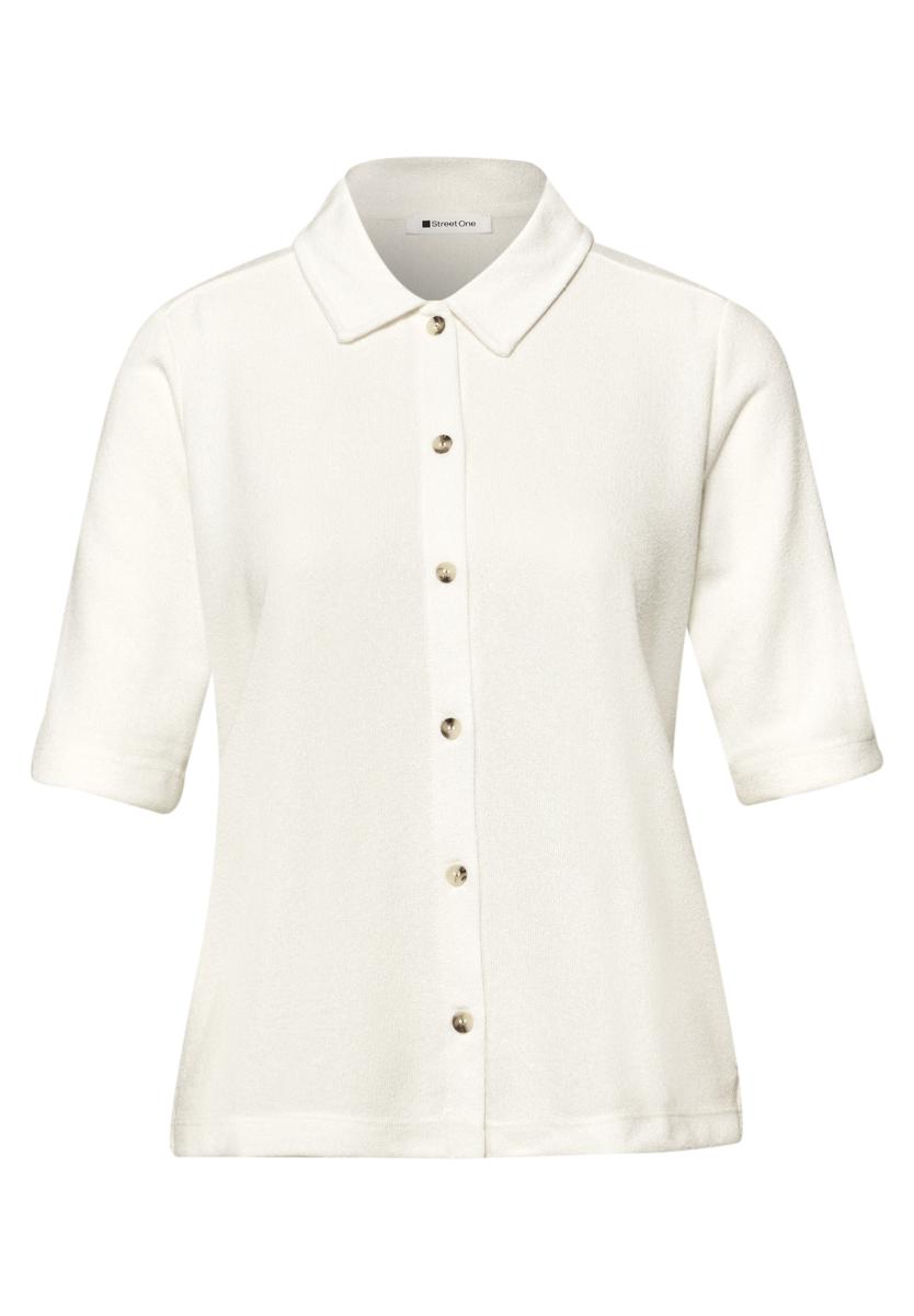 Damen Kurzarm Shirt mit Knopfleiste