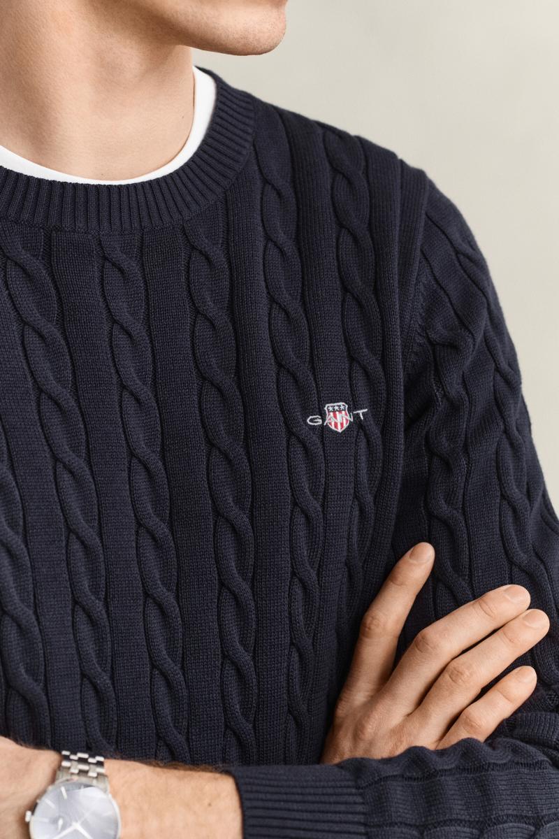 Herren Zopfstrick-Pullover