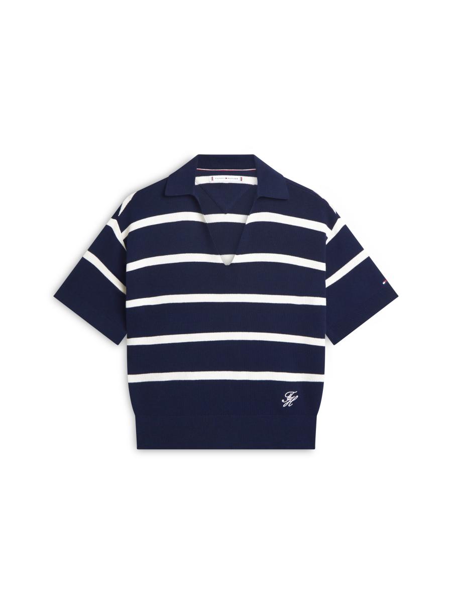 Damen Pullover Mit Polo-Kragen