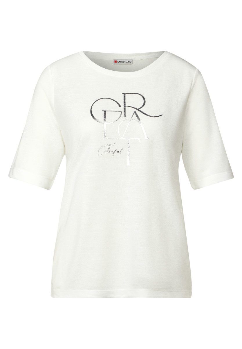 Damen T-Shirt mit Folien-Wording