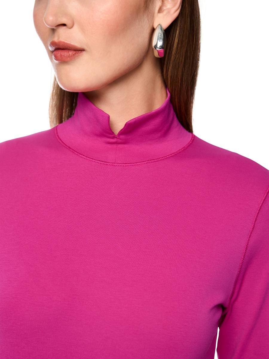 Damen Langarmshirt mit Stehkragen