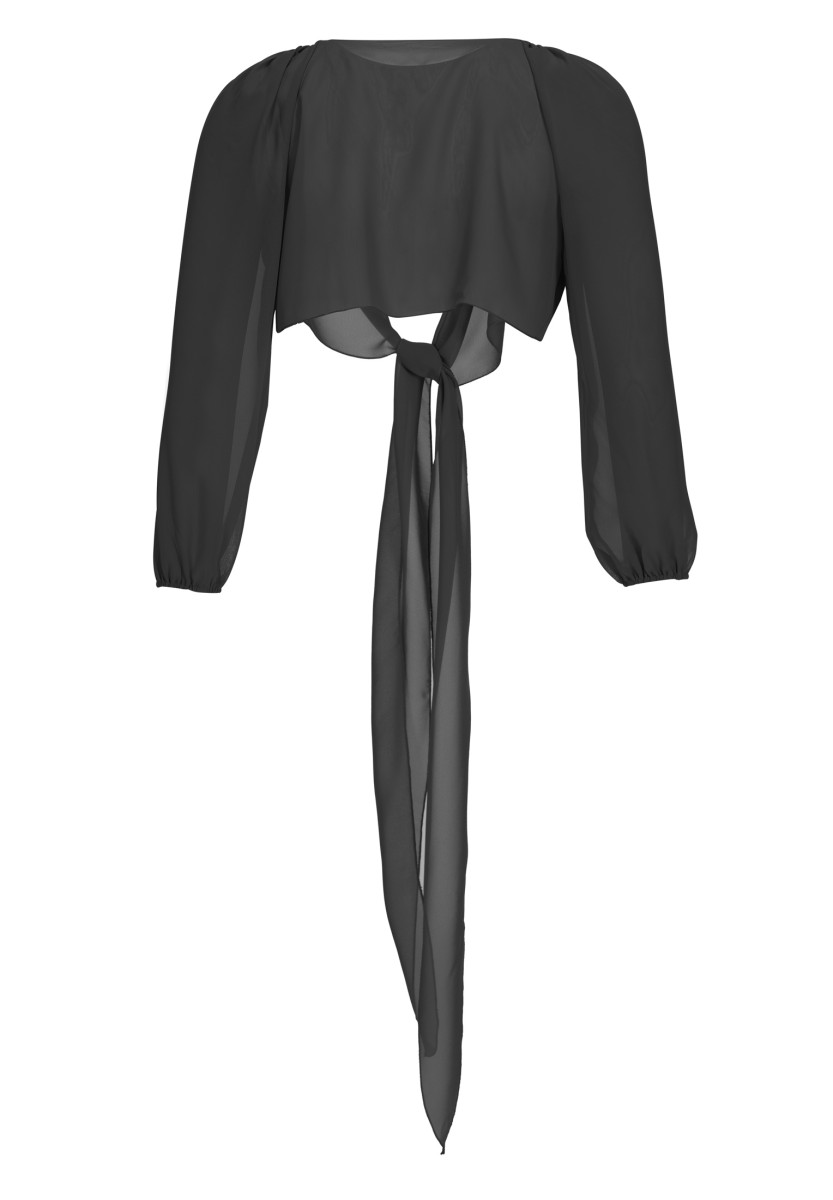 Damen Wickelbolero mit langen Ärmeln
