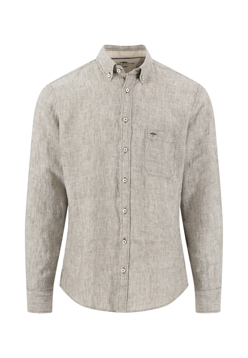 Leinenhemd mit Streifen