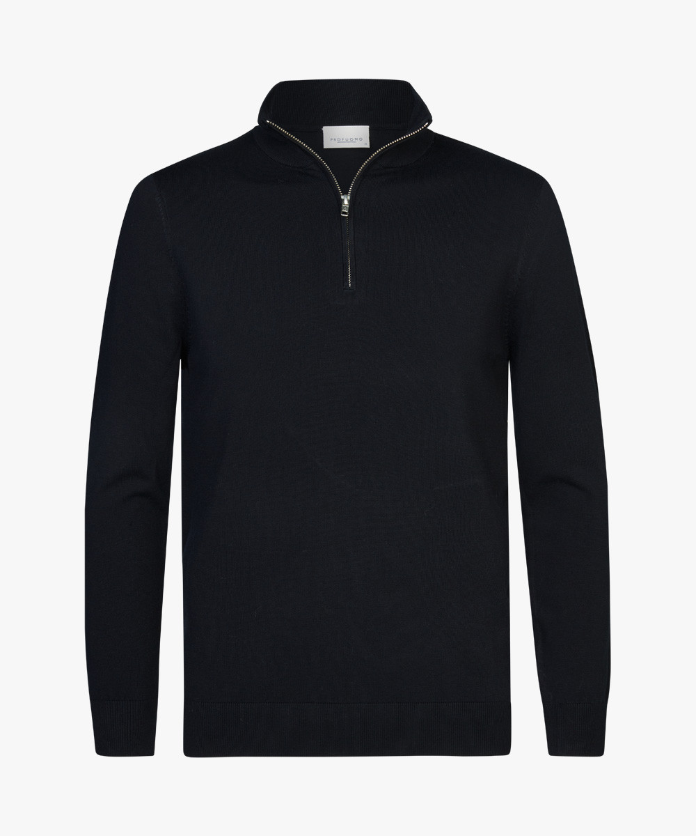 Herren Pullover Halfzip Luxury-Basic