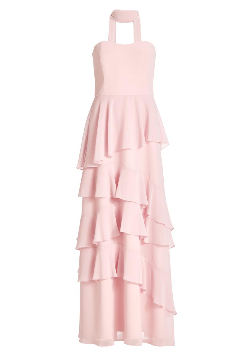 Abendkleid aus Chiffon mit Volants