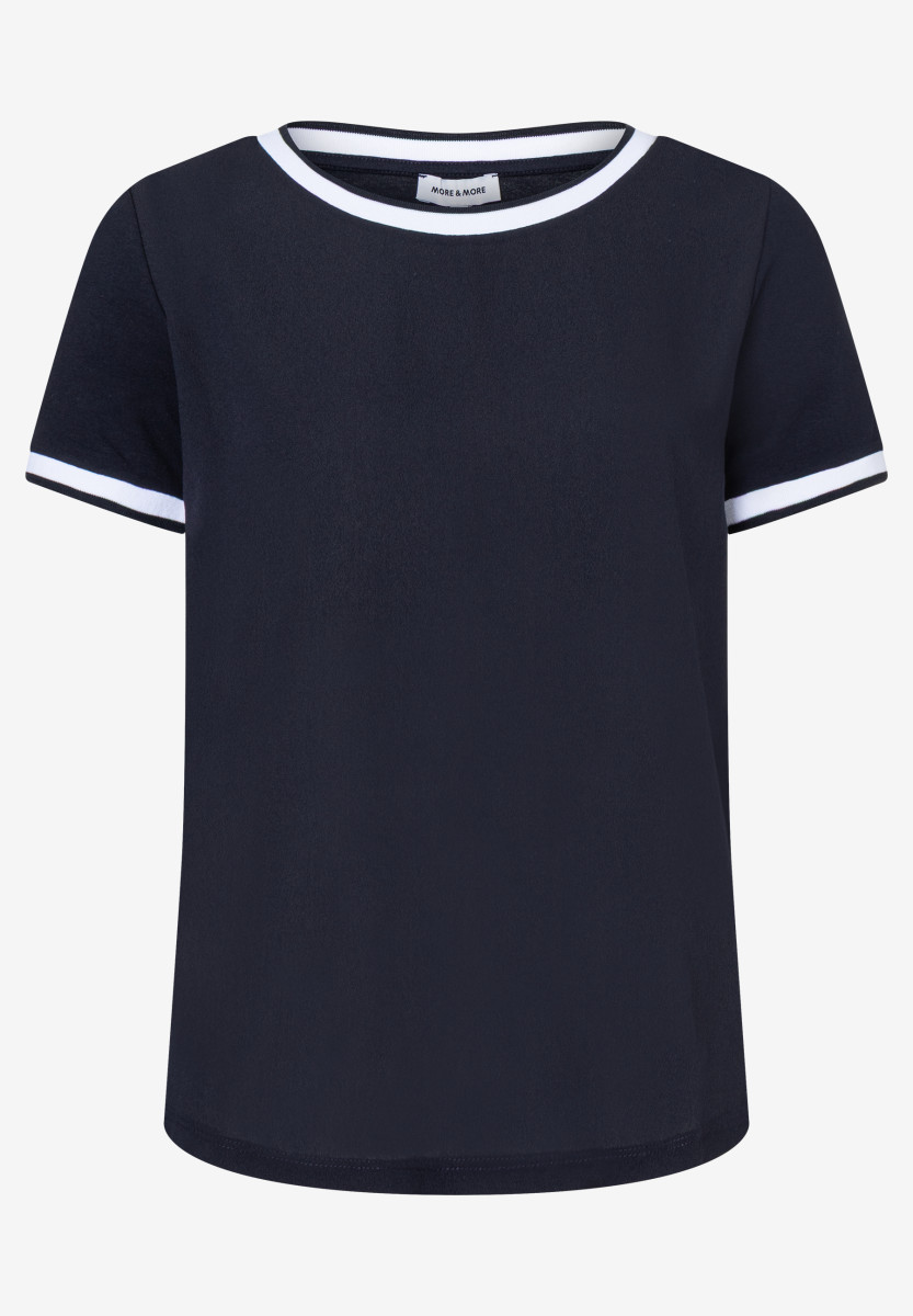 Blusenshirt mit Kontrastabschlüssen