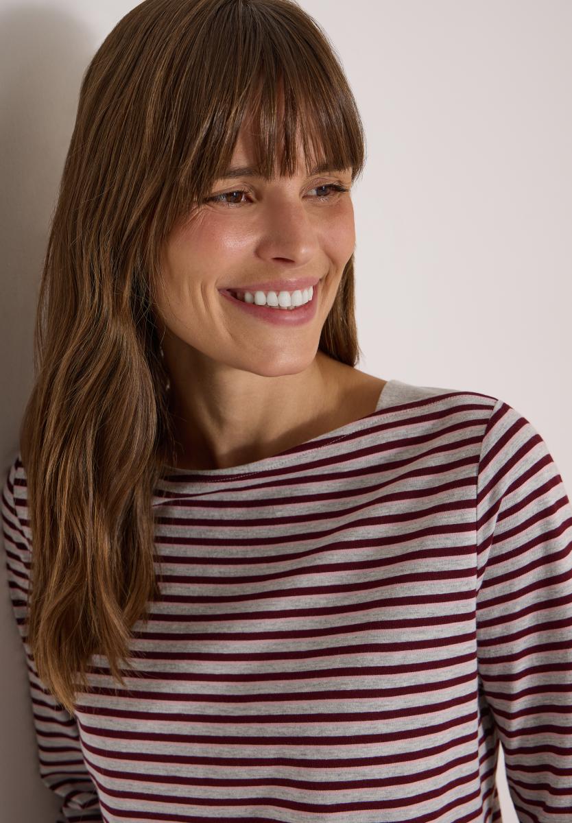 Damen 3/4-Arm Shirt mit Boat Neck