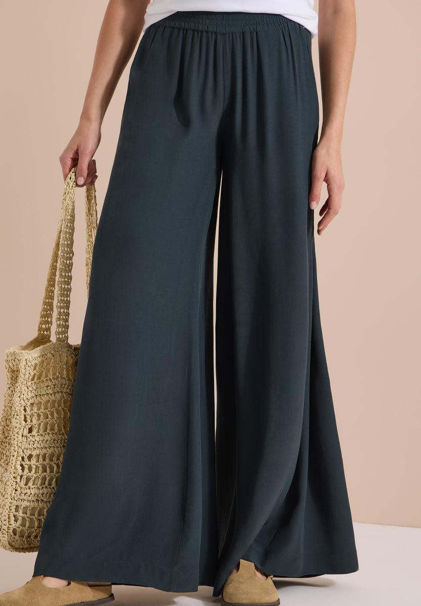 Damen High Waist Wide Leg Hose