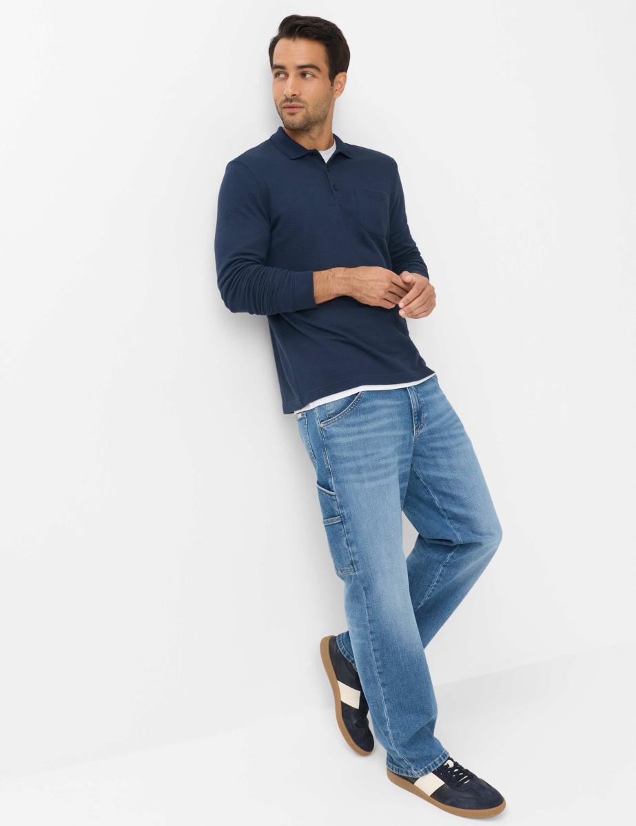 Herren Langarm-Poloshirt Style Pharell
